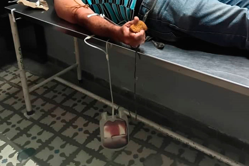 Donación de sangre.