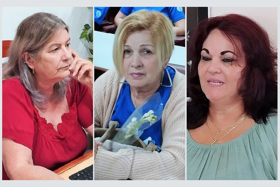 Marisol García, María Cristina Díaz y Mayelín Díaz, villaclareñas condecoradas.