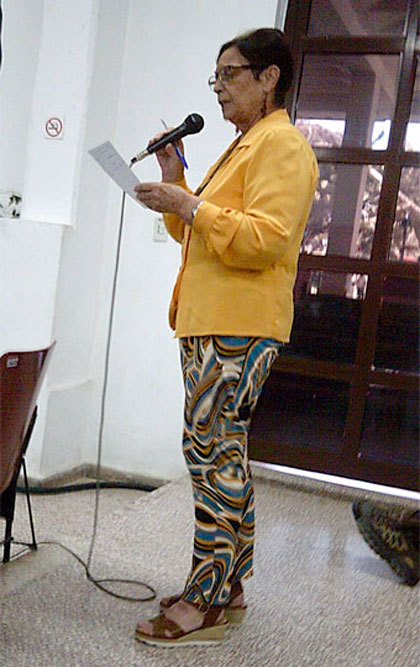 Doctora María del Carmen Velasco, delegada del Ministerio de Ciencia, Tecnología y Medioa Ambiente en Villa Clara. Doctora María del Carmen Velasco, delegada del Ministerio de Ciencia, Tecnología y Medioa Ambiente en Villa Clara.