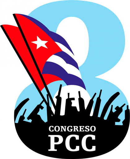 Logo del Octavo Congreso del Partido Comunista de Cuba.