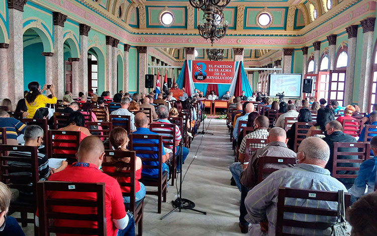 Asamblea de Balance del Partido Comunista de Cuba en Placetas, Villa Clara.
