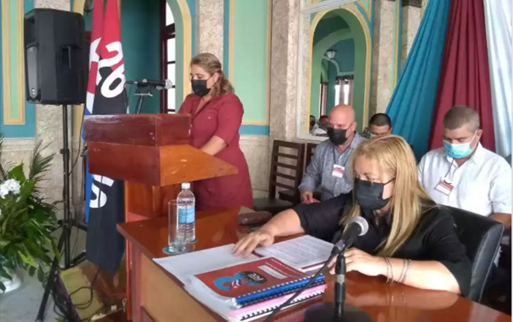 Presentación de Informe a la Asamblea del PCC en Placetas, Villa Clara.