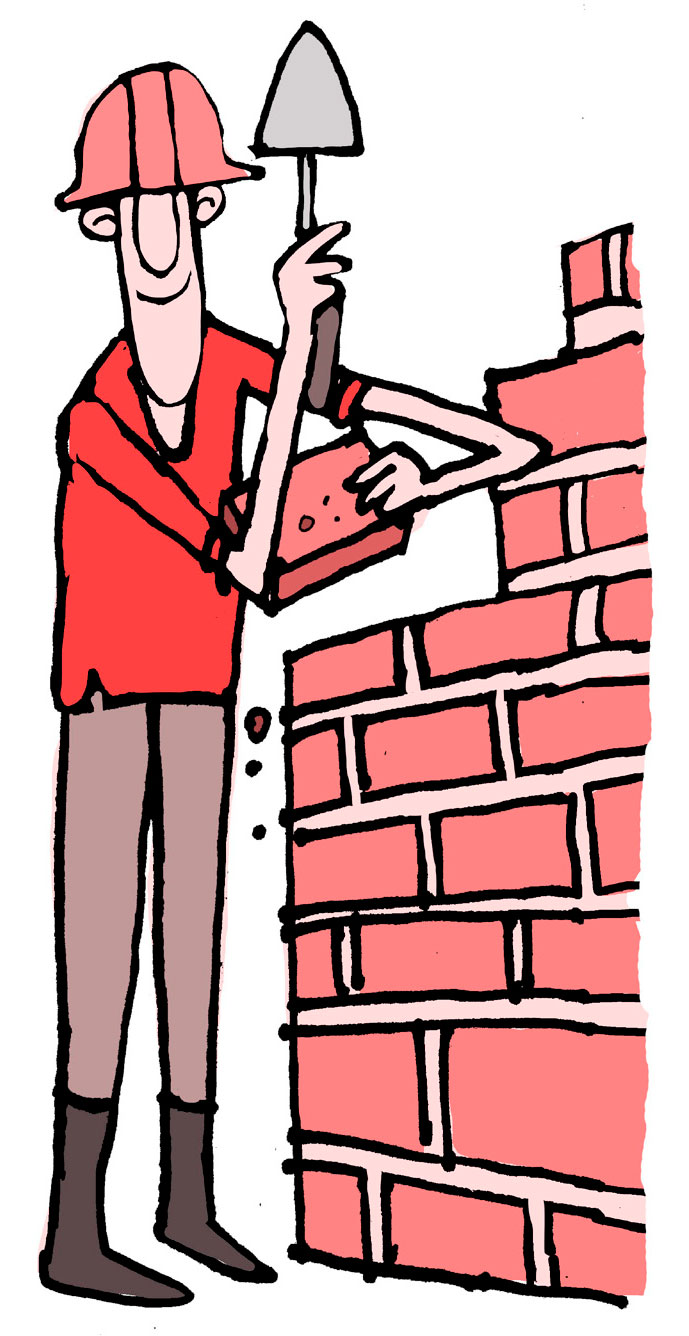 Ilustración de Alfredo Martirena sobre la construcción.