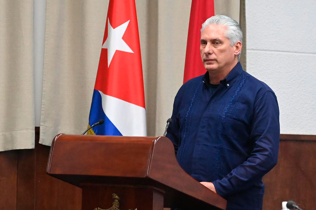 Miguel Díaz-Canel Bermúdez, primer secretario del Comité Central del Partido Comunista de Cuba, interviene en el VIII Pleno del CCPCC.