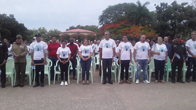 Presidencia del acto provincial por el 26 de Julio, en Quemado de Güines.