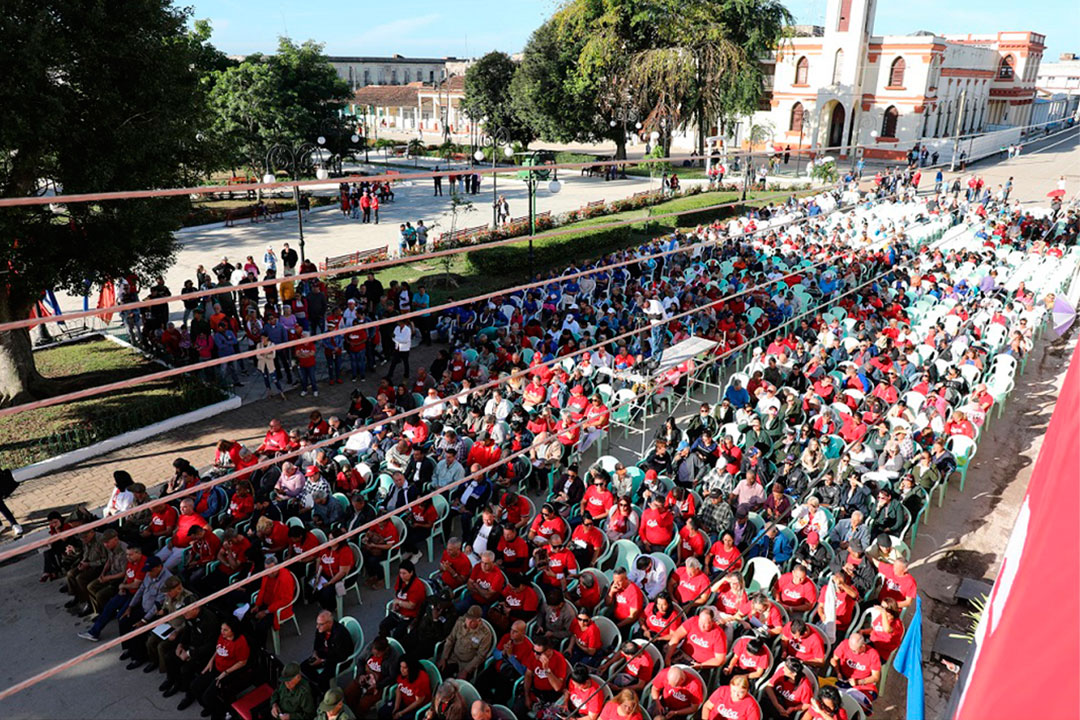 Acto provincial de Villa Clara por el aniversario 67 del triunfo de la Revolución.
