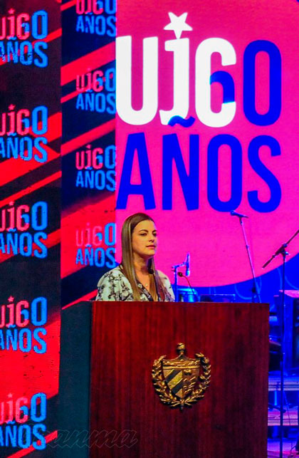 Aylín ílvarez García, primera secretaria de la UJC. Aylín ílvarez García, primera secretaria de la UJC.