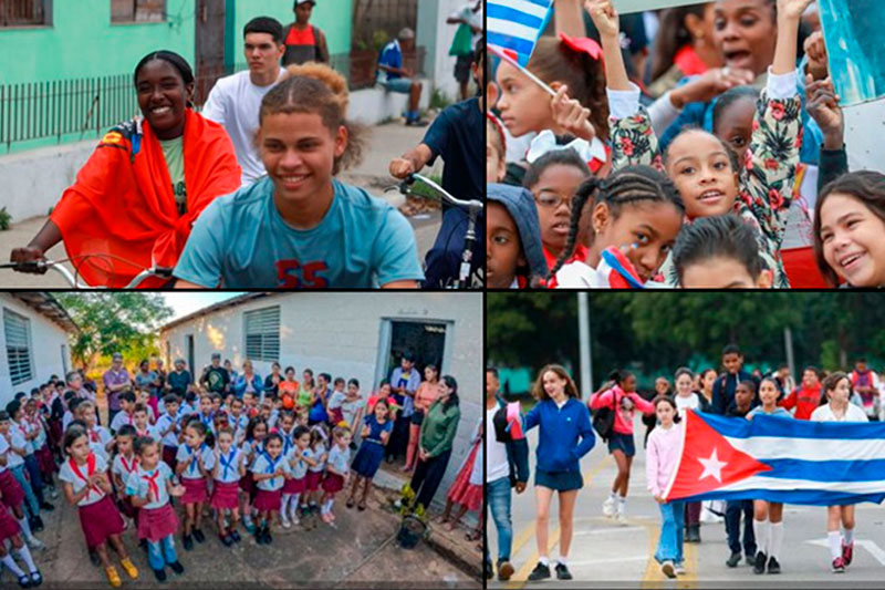 Fotos de jóvenes y pioneros.