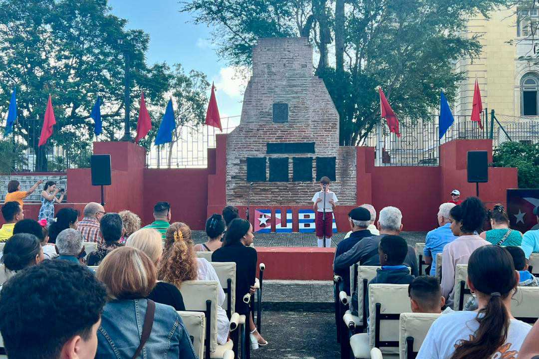 Acto por el aniversario 65 del Palacio de Pioneros José Luis Miranda, en Santa Clara.