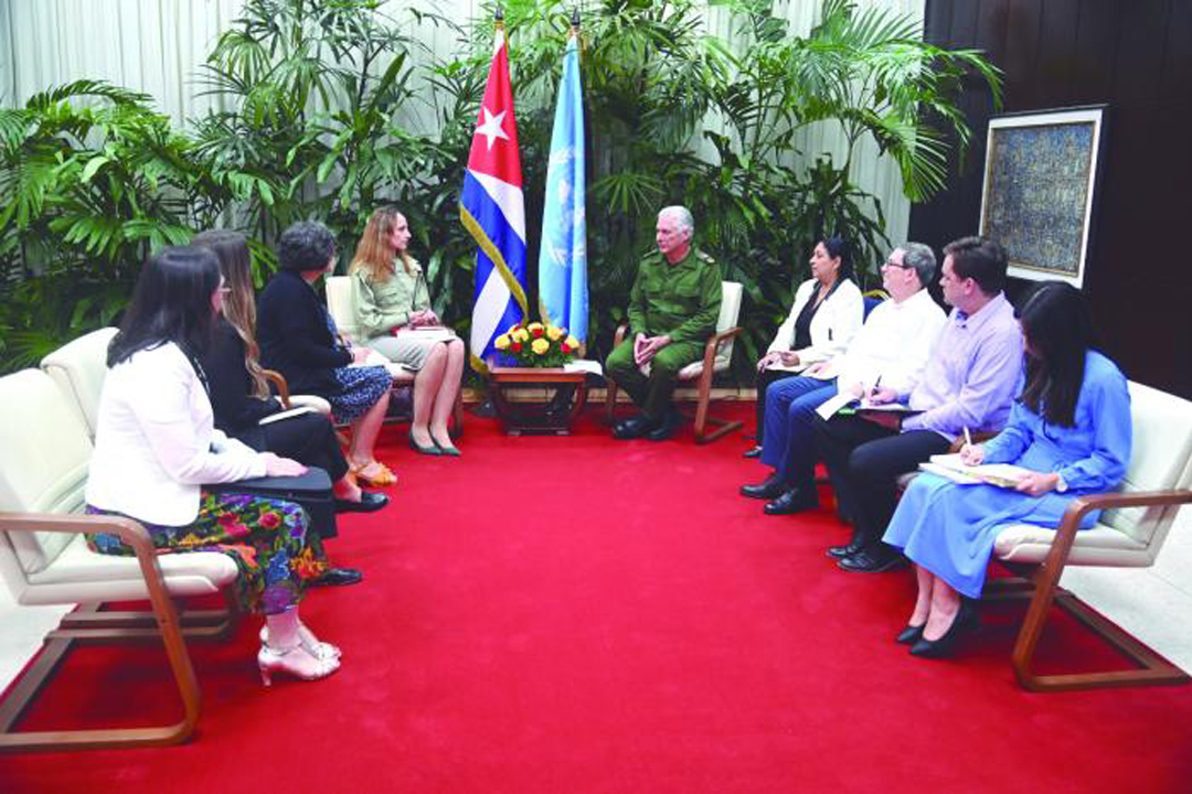 Miguel Díaz-Canel y relatora derechos humanos de la ONU