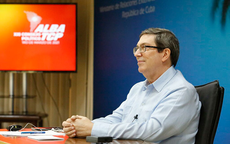 Bruno Rodríguez Parrilla, canciller cubano, interviene en la reunión del Consejo Político ALBA-TCP.