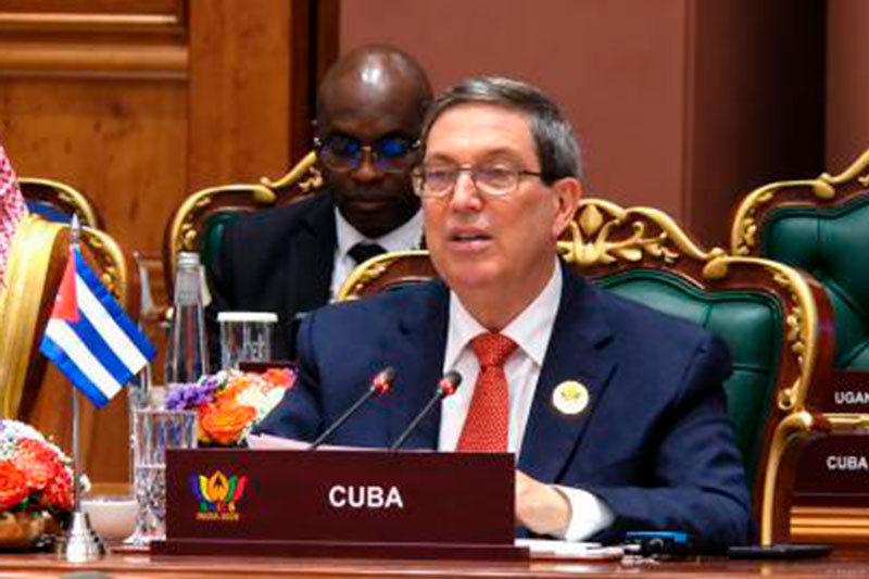 Canciller Bruno Rodríguez Parrilla interviene en cumbre de los Brics.