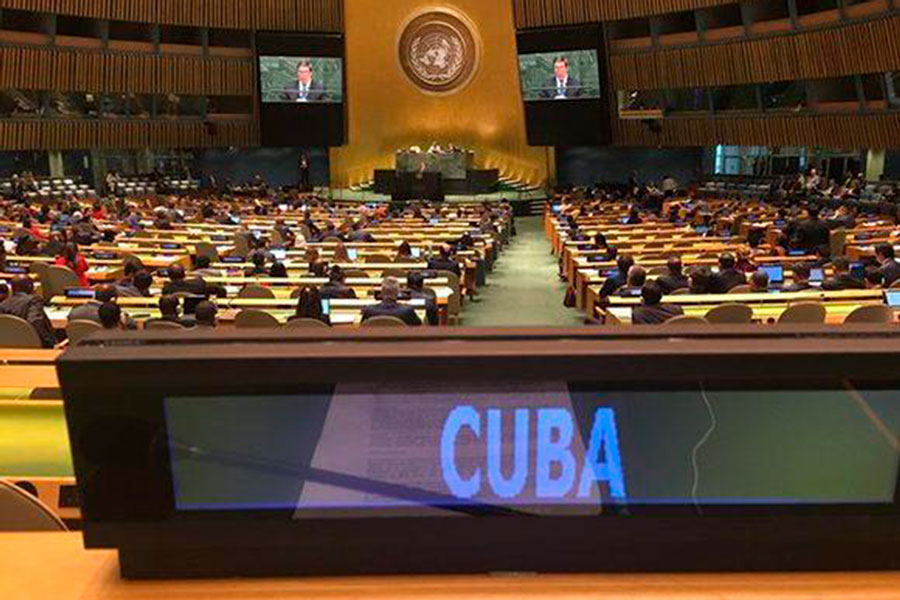 Cuba en el plenario de la Asamblea General de la ONU.
