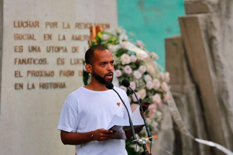 Hugo Fuentes, presidente de la Federación Estudiantil Universitaria de la Universidad de La Habana.
