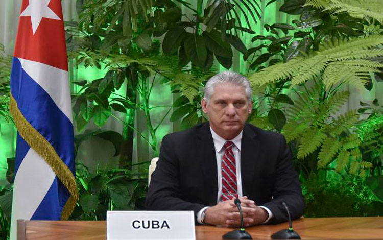 Presidente de Cuba, Miguel Díaz-Canel, interviene en la Cumbre Mundial Virtual de la Organización Mundial del Trabajo