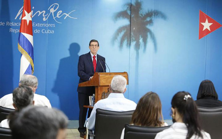 Conferencia del canciller cubano, Bruno Rodríguez Parrilla.