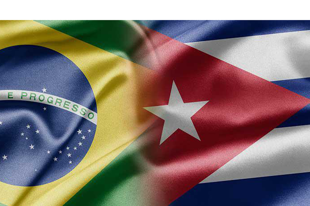 Banderas de Cuba y Brasil