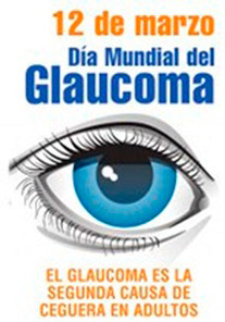 Cartel por el Dí­a Mundial contra el glaucoma.