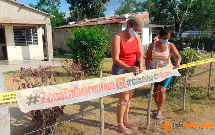 Zona en cuarentena en Manicaragua, en abril de 2021.