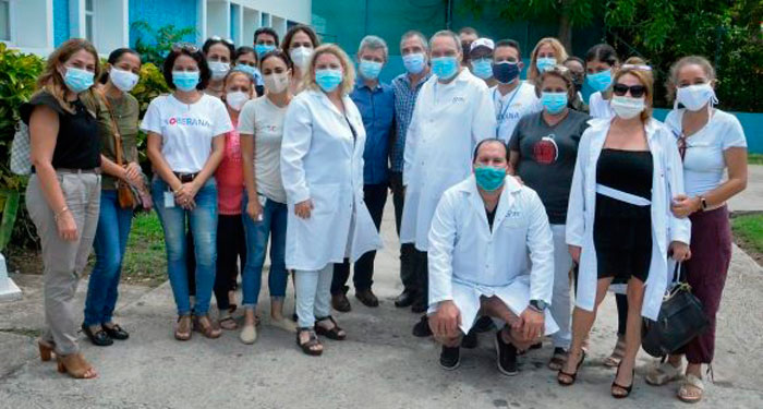 Cientí­ficos cubanos presentan los resultados del candidato vacunal Soberana 02.