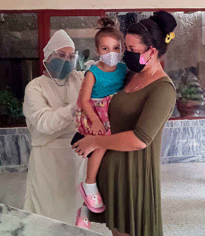 Érika Pereiras, paciente pediátrica de COVID-19. Érika Pereiras, paciente pediátrica de COVID-19.