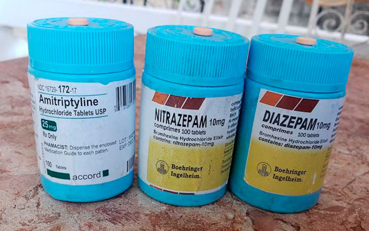 Amitriptilina, diazepam y nitrazepam, medicamentos falsificados que se comercializan en Cuba.