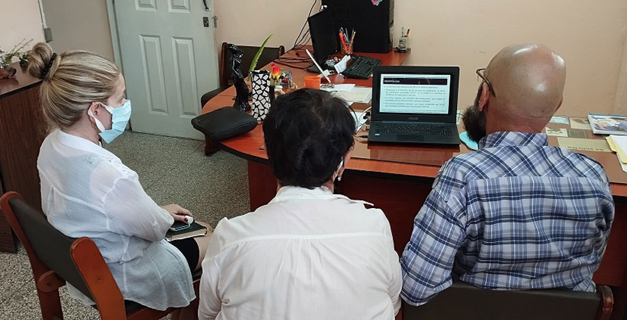Moderadores y participación virtual en la I Taller Nacional de Retinopatía de la Prematuridad.