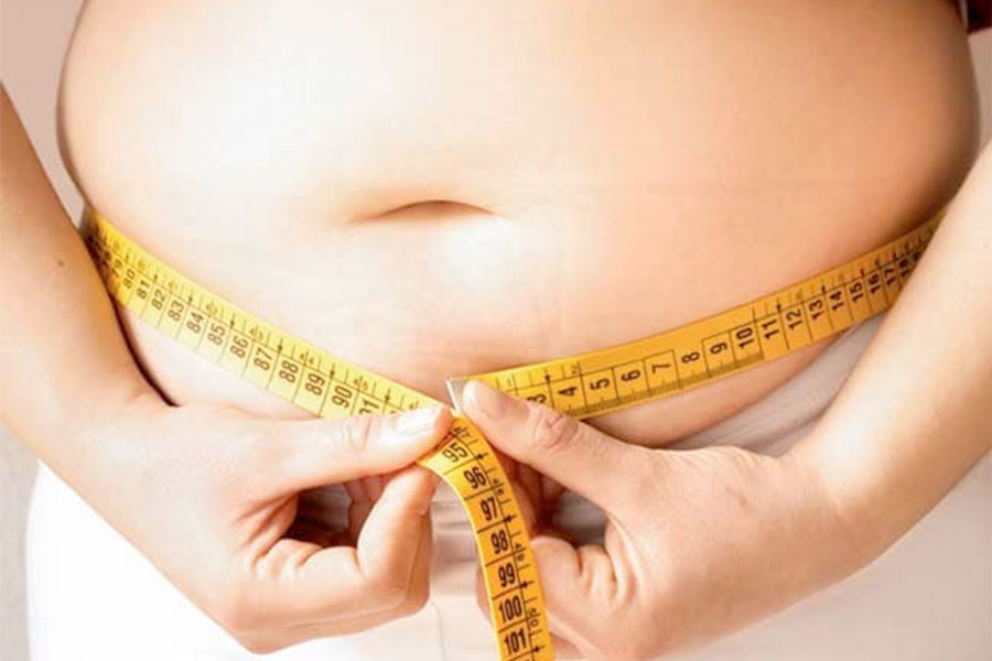 Medición de la circunferencia abdominal.