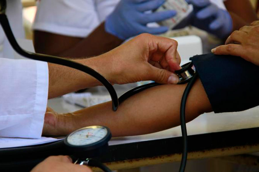 Medición de la presión arterial.