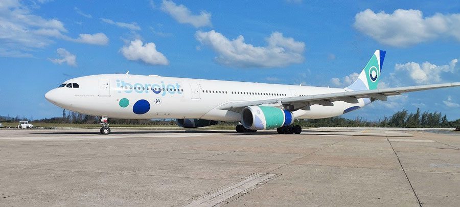 Avión del primer vuelo Madrid-Habana, de la temporada estival 2025.